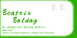 beatrix boldog business card